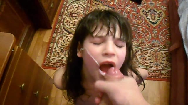 cumming in the white sluts mouth